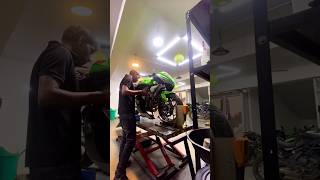 Kawasaki ninja 300 service 👍👍  Kawasaki ninja300 bike [upl. by Oribel]