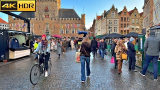 Bruges Belgium Walking Tour  The Dreamy city of Belgium 4K HDR [upl. by Nabla383]