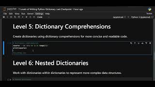 7 levels of writing Python Dictionary [upl. by Eneleh]