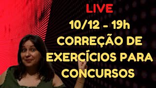 LIVE Correção de exercícios para concursos [upl. by Helas]