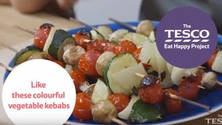 Colourful veggie kebabs are great fun for the whole family to make  Eat Happy Project [upl. by Plossl]