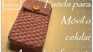 Funda para móvil o celular a crochet fantasía diestro [upl. by Nomelif551]