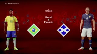 Brasil x Escócia  FIFA 23 Gameplay Copa do Mundo do Qatar 2022  Final [upl. by Tenaj]