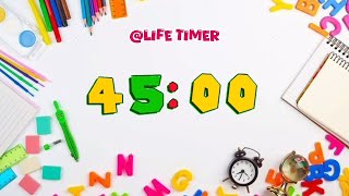 45 Minute Study Session Timer  Perfect for Deep Focus studytimer [upl. by Rramel]