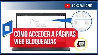 Cómo acceder a páginas web bloqueadas  Solución Definitiva [upl. by Chrotoem44]