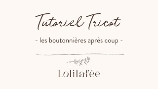 Tuto boutonnières après coup [upl. by Apthorp]