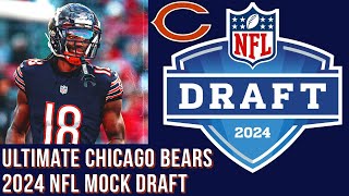 CHICAGO BEARS ULTIMATE MOCK DRAFT HAUL STARS AT EVERY PICK FULL SIMULATED DRAFT 2024 bearsnews [upl. by Alehs670]