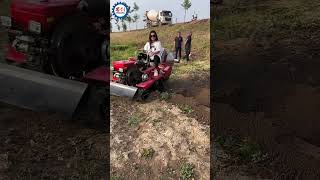 Mini Crawler Tractor with Trench and Ridge Machine [upl. by Annairdua]