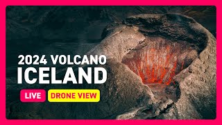 21 JUNE  DRONE  ICELAND VOLCANO LIVE [upl. by Harlan916]