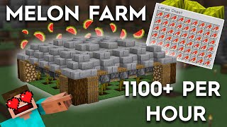 Minecraft Automatic Melon Farm  Easy 1100 Melons per Hour [upl. by Thorbert]