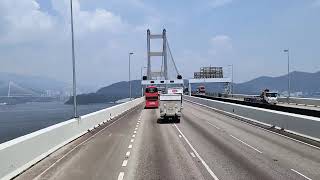 Hong Kong Airport to Ting Kau Tsuen Wan  Bus Ride  Beautiful Road [upl. by Akimas159]