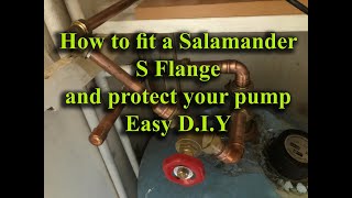 Salamander S Flange fitting to protect a shower pump full DIY [upl. by Lassiter]