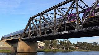 Vline Vlocity train crossing the Maribyrnong River Bridge [upl. by Meredeth]