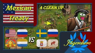 Full Map Fighting  4v4 Treaty with USA  AOE III DE [upl. by Atinauq]