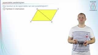 Hoe bereken je de oppervlakte van een parallellogram havovwo 2  WiskundeAcademie [upl. by Harrell]