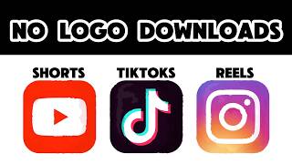 How to Download LOGO FREE Tiktoks Reels  Shorts  HD QUALITY No Watermark [upl. by Powers]