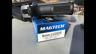 9x19mm 124gr FMJ Magtech 9B Velocity and Accuracy [upl. by Kirima356]