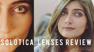 SOLOTICA LENSES REVIEW amp TRY ON Hidrocor MEL QUARTZO 2017  Anushae Says [upl. by Roinuj]