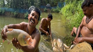 পুরো বাড়ি ফাঁকা হয়ে গেল  পুকুরে জাল টেনে দেখুন কি কি মাছ পেলাম [upl. by Ilocin]