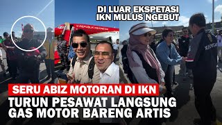 Turun pesawat Pak Jokowi bersama Raffi Ahmad Atta Halilintar Gading Martin dkk ngebut Motor ke IKN [upl. by Nnahgem878]