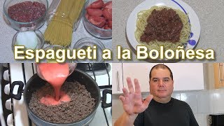 Como Hacer Espagueti a la BOLOÑESA Recetas de Cocina Faciles y Economicas con Carne Molida [upl. by Evreh178]