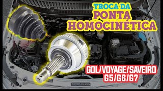 TROCA DA PONTA HOMOCINÉTICA GOL G5  DCV [upl. by Florette]