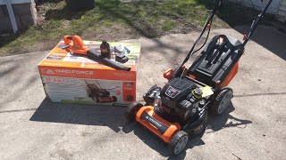 Is it any good Yard Force 22 inch 3 in one 20 volt lithium ion electric start push mower part one [upl. by Hinman406]