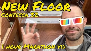 Building a New Cabin Sole floor in a Contessa 32 Project Lottie Ep11 [upl. by Nwahsirhc]