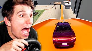 Welches AUTO springt am weitesten auf der HOT WHEELS SPRUNGSCHANZE  BeamNG [upl. by Kavita]