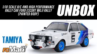 Tamiya 110 MF01X Ford Escort MkII Rally w PrePainted Body EP Car Kit 58687 Unbox [upl. by Marek214]