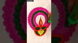 Diya rangoli design  Diwalichallenge rangoli diya diwali diwalirangoli trending shorts [upl. by Nneb]