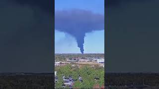 A large fire at Marck Industries a recycling center in Rogers Arkansas [upl. by Malin]