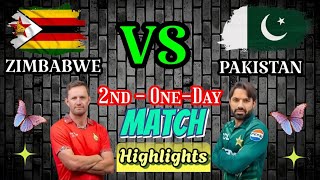 Pak VS Zim  Highlights  2nd OneDay Match [upl. by Yoho]