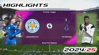 Trying and Trying but in Vain │ Leicester City vs Tottenham │ 202425 │ ML Coach Mode │ PES 2021 [upl. by Retxab]