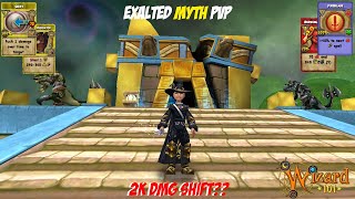 Wizard101 Exalted Myth PVP 2K DMG SHIFT [upl. by Enelaehs]