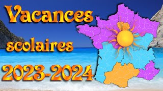 Calendrier des vacances scolaires 2023 2024 vf calendrier officiel [upl. by Chesnut655]