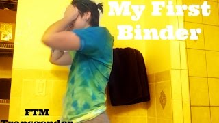 My First Binder  FTM Transgender [upl. by Hayse]