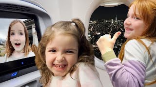 CRAZY TRAVEL DAY with our FAMiLY our First Time visiting NYC with Adley Navey amp Niko fun vacation [upl. by Hardy]