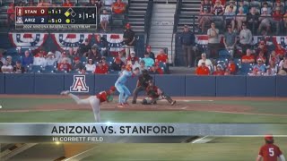 Arizona Baseball beats Stanford behind Candiotti complete game shutout [upl. by Ddat]