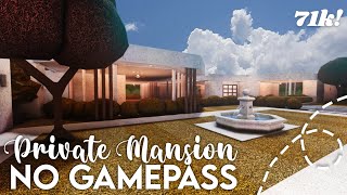 No Gamepass Private One Story Mansion Layout I 71k I Bloxburg Build Tutorial and Tour  iTapixca [upl. by Syst]