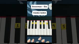 Snowman  Sia Easy Tutorial snowman music shorts [upl. by Adnilema]