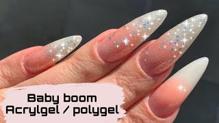 POLYGEL Acrylgel  BABYBOOM  Nail tutorial [upl. by Ennayhs]