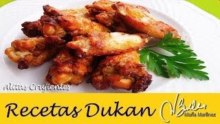 Alitas de Pollo Crujientes dieta Dukan Ataque  Dukan Roasted Chicken Wings [upl. by Ailis]