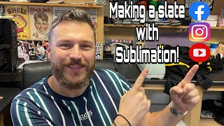 Making a Rock Photo Slate using sublimation  Quick tutorial [upl. by Aborn]