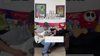 The Strokes  Bad Decisions guitar tutorial [upl. by Ahsoym]