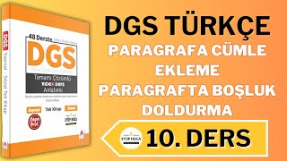 10 DERS PARAGRAFA CÃœMLE EKLEME  PARAGRAFTA BOÅLUK DOLDURMA SORULARI [upl. by Utham]