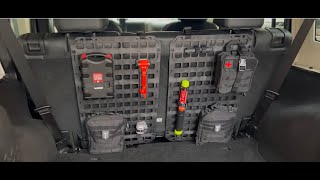 Vehicle Seat Back Organizer  1525 X 25 RMP™   RIGID MOLLE PANEL [upl. by Tuttle]