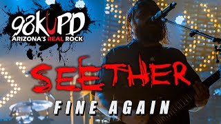 Seether Performing Fine Again Live At 98KUPD [upl. by Sutit838]