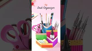 DIY Desk Organizer  Back To School  Desk Decor 1minute video [upl. by Kristos]