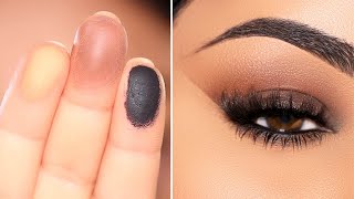 3 Fingers Classic Brown Smokey Eyes Makeup [upl. by Calie]